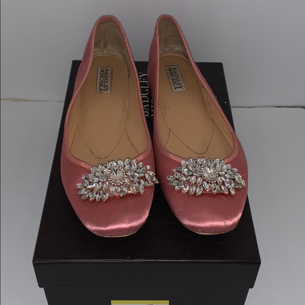 | Badgley Mischka Pippa Crystal Foldable Flat Sz9